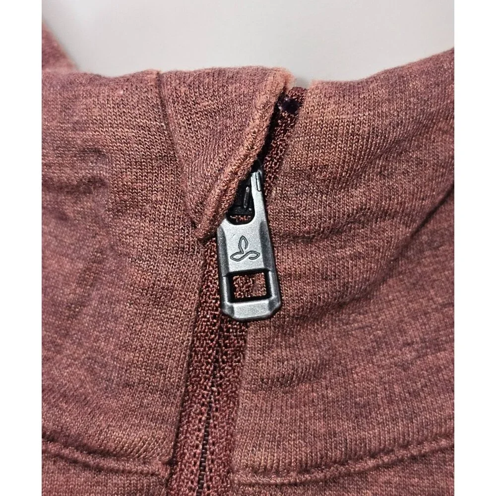 Prana Men's Brown Altitude Tracker 1/4 Zip Top Long Sleeve Size Small 1809 - Picture 9 of 13